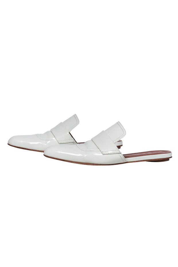 Current Boutique-Marni - White Pointed Toe Slide Mules Sz 11