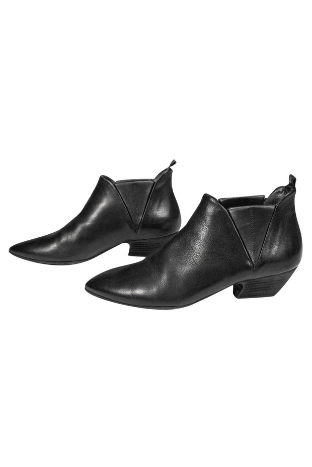 Current Boutique-Marsell - Black Leather Ankle Booties Sz 8