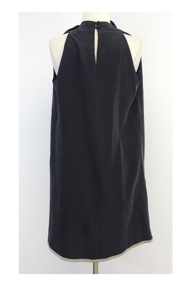 Current Boutique-Martin Grant - Charcoal Silk Sleeveless Shift Dress Sz 6
