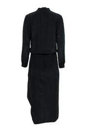 Current Boutique-Mason - Black Long Sleeve Silk Maxi Dress Sz 2