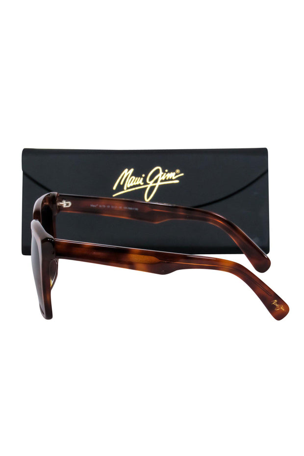 Current Boutique-Maui Jim - Brown Tortoise Shell Wayfarer Sunglasses
