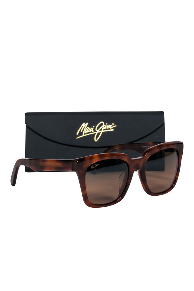 Current Boutique-Maui Jim - Brown Tortoise Shell Wayfarer Sunglasses