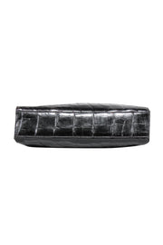 Current Boutique-Mauro Governa - Vintage Black Crocodile Embossed Handbag