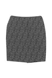 Current Boutique-Max Mara - Black & Beige Patterned Pencil Skirt Sz 4