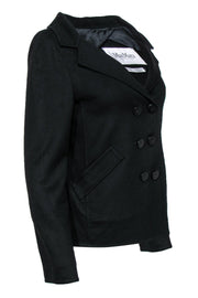 Current Boutique-Max Mara - Black Double Breasted Wool Peacoat Sz 8