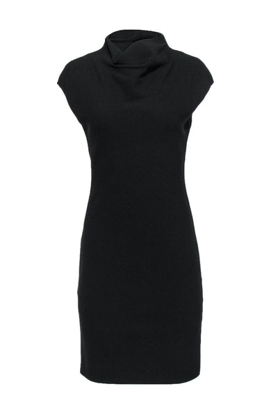 Current Boutique-Max Mara - Black High Neck Fitted Dress Sz S