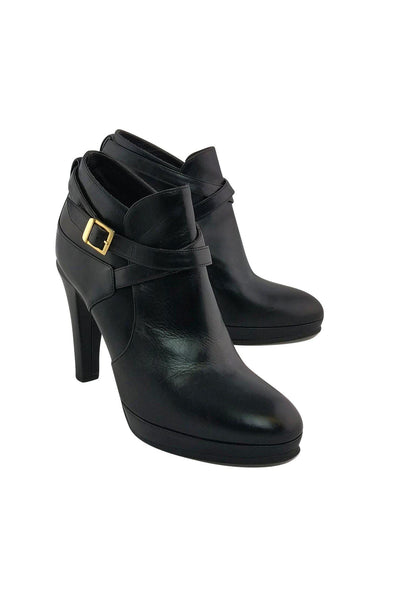 Current Boutique-Max Mara - Black Leather Booties Sz 9.5
