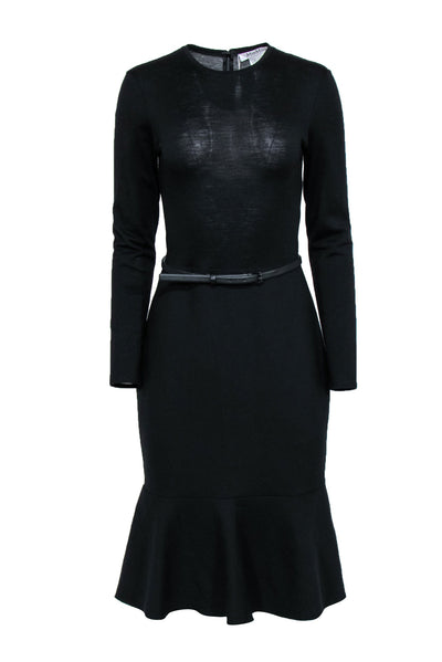 Current Boutique-Max Mara - Black Long Sleeve Dress w/ Belt Sz 12