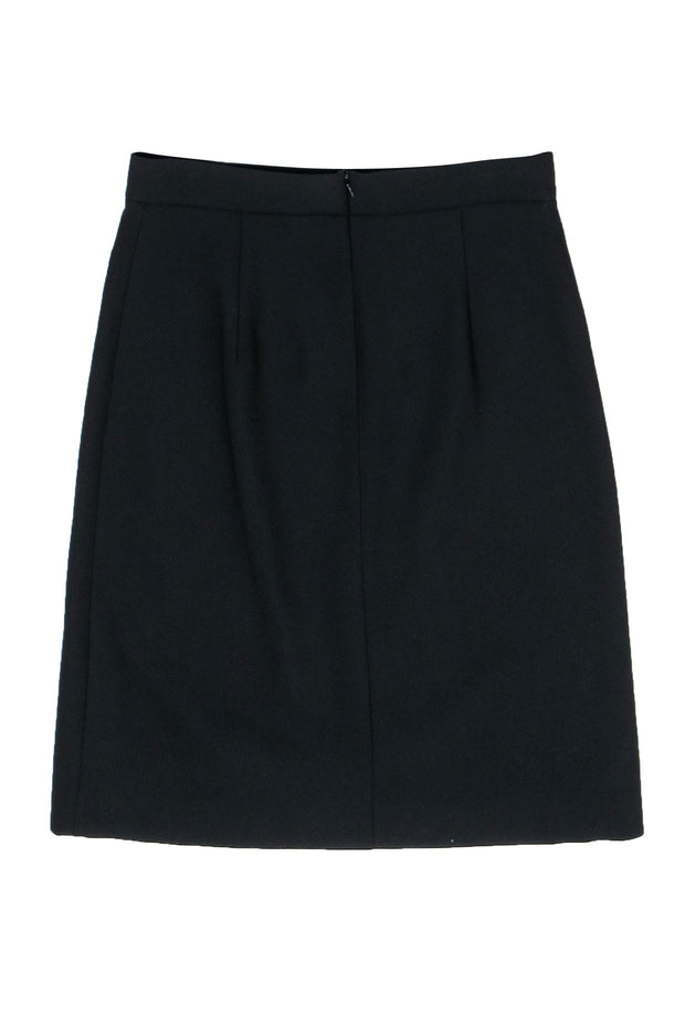 Current Boutique-Max Mara - Black Midi Pencil Skirt w/ Bejeweled Pockets Sz 12