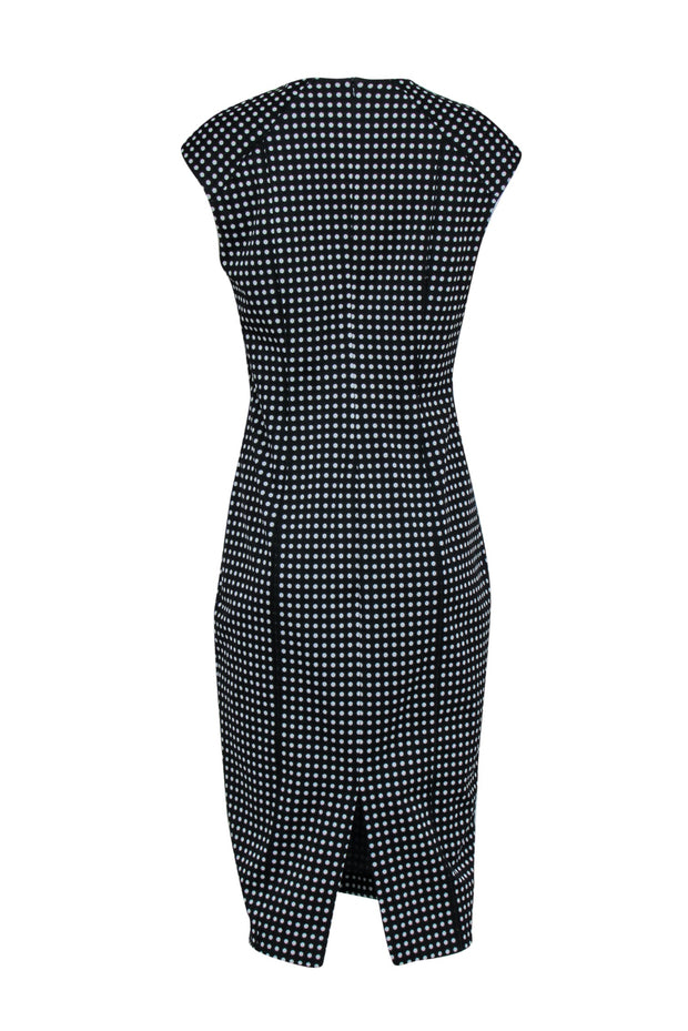 Current Boutique-Max Mara - Black & White Polka Dot Cap Sleeve Jersey Dress Sz L
