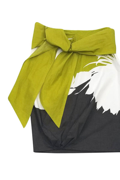 Current Boutique-Max Mara - Brown, White & Green Skirt Sz 8