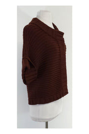 Current Boutique-Max Mara - Burnt Orange Wool Short Sleeve Sweater Sz L