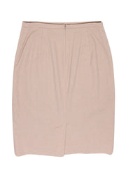 Current Boutique-Max Mara - Cream Camel Hair Pencil Skirt Sz 14