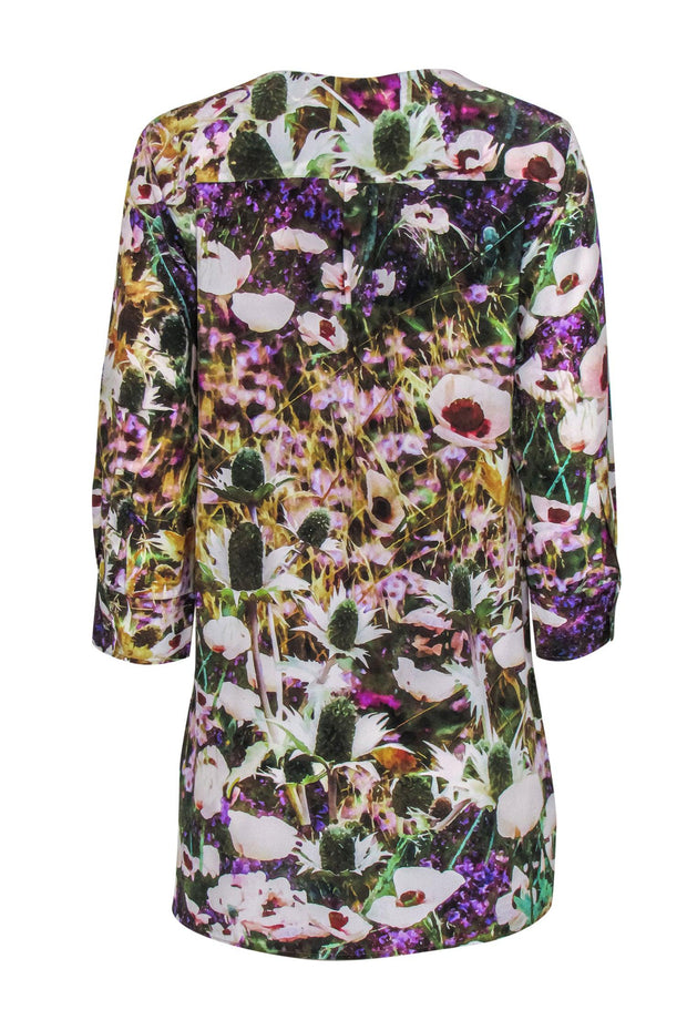 Current Boutique-Max Mara - Floral Field Printed Silk Tunic-Style Blouse Sz M