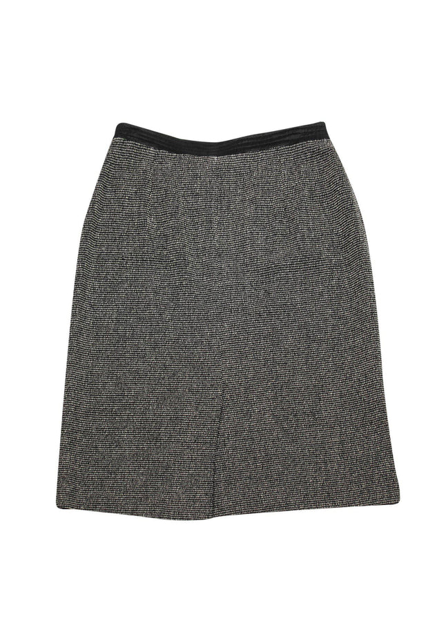 Current Boutique-Max Mara - Gray & Black Heathered Knit Skirt Sz 8