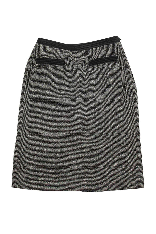 Current Boutique-Max Mara - Gray & Black Heathered Knit Skirt Sz 8