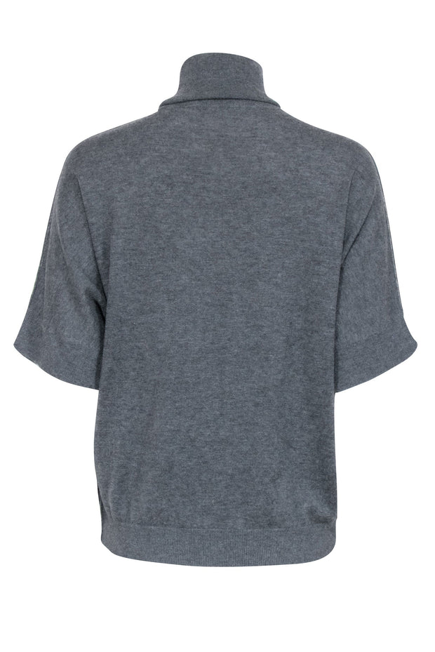 Current Boutique-Max Mara - Grey Short Sleeve Turtlneck Sweater Sz S