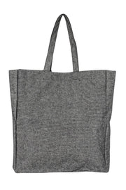Current Boutique-Max Mara - Large Grey Woven Monogram Tote Bag