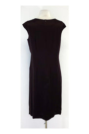Current Boutique-Max Mara - Maroon & Black Silk Sleeveless Dress Sz 8