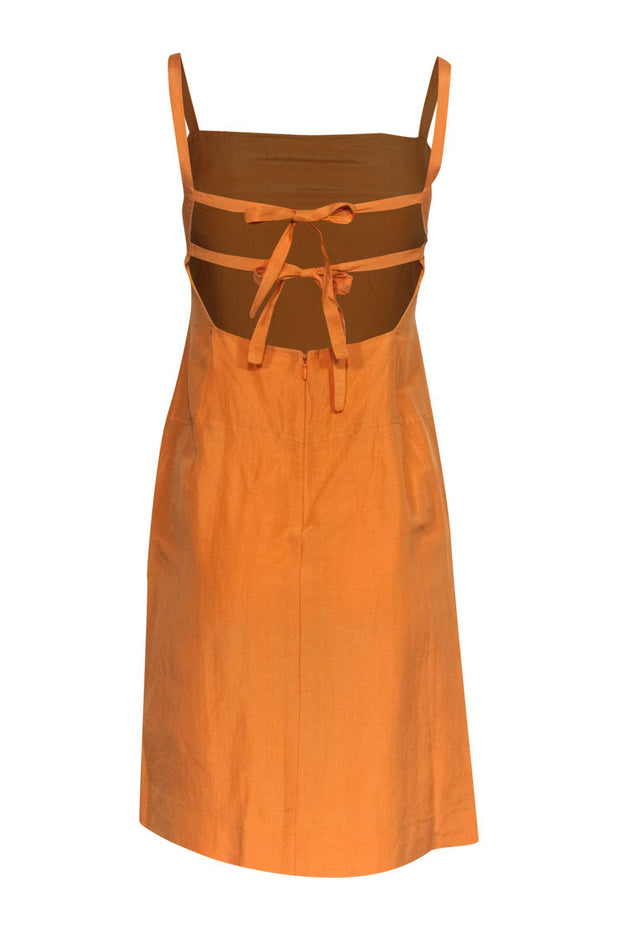 Current Boutique-Max Mara - Orange Shift Dress w/ Tie Back Sz 8