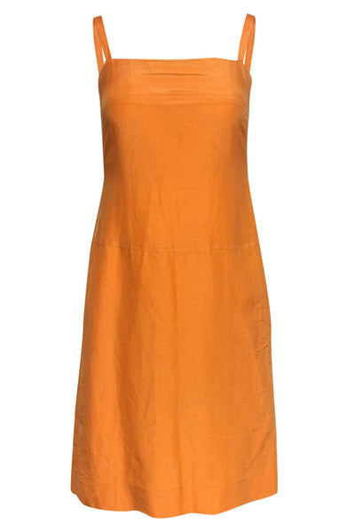 Current Boutique-Max Mara - Orange Shift Dress w/ Tie Back Sz 8