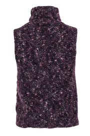 Current Boutique-Max Mara – Purple Marbled Knit Cropped Turtleneck Top Sz M