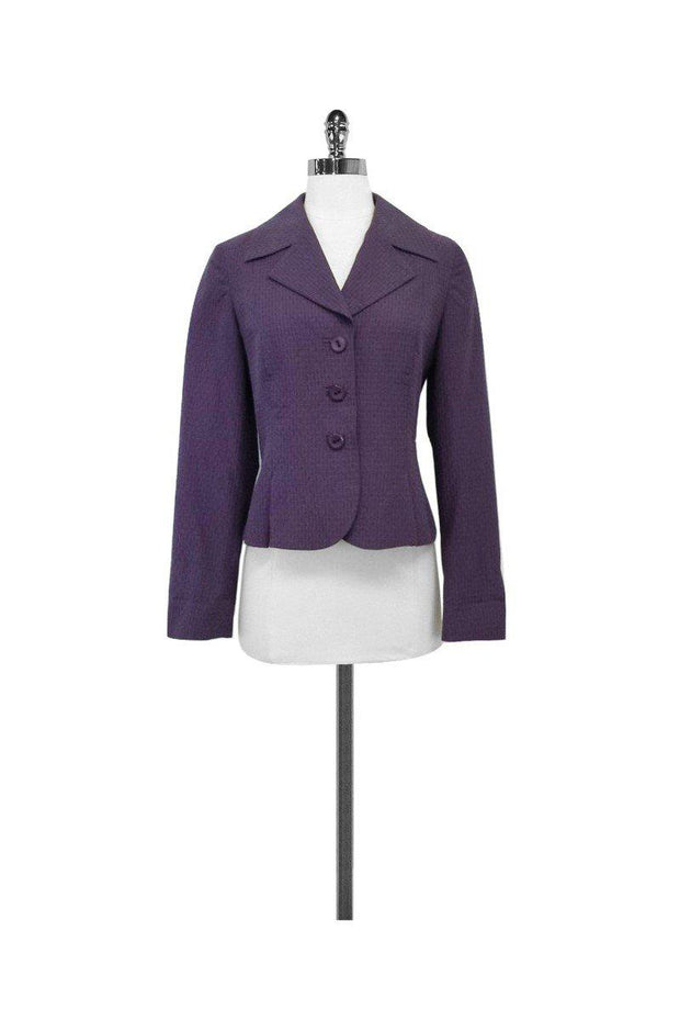 Current Boutique-Max Mara - Purple Textured Collar Jacket Sz 8