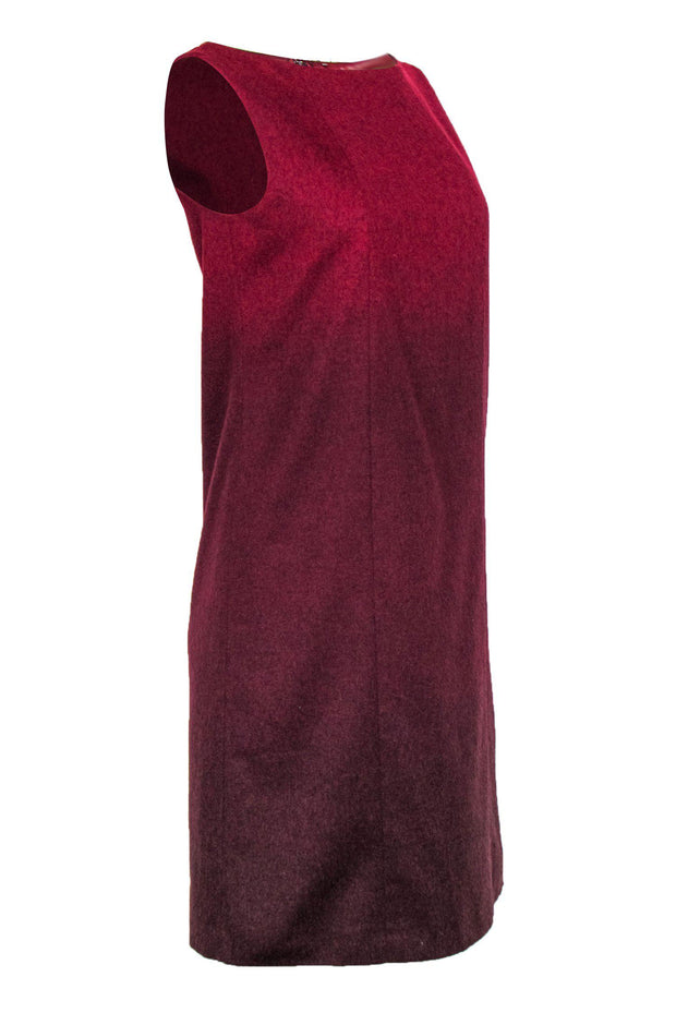 Current Boutique-Max Mara - Red Fuzzy Wool Blend Shift Dress Sz 6