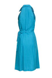 Current Boutique-Max Mara - Robin Egg Blue Halter Wrap Dress Sz 8