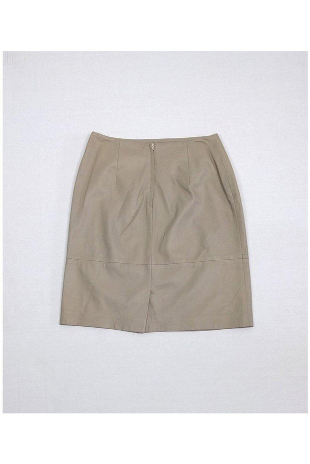 Current Boutique-Max Mara - Tan Leather Skirt Sz 6