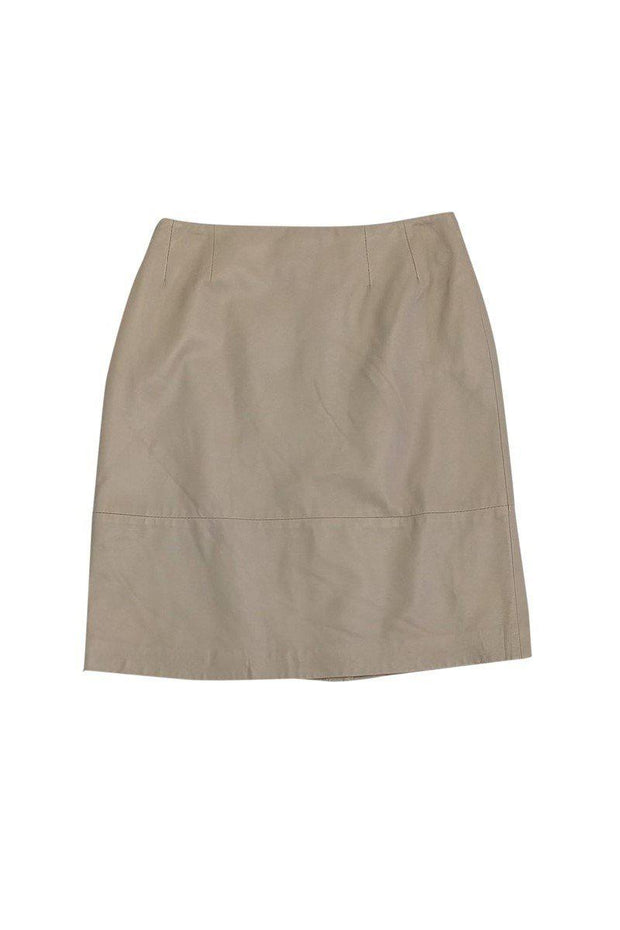 Current Boutique-Max Mara - Tan Leather Skirt Sz 6