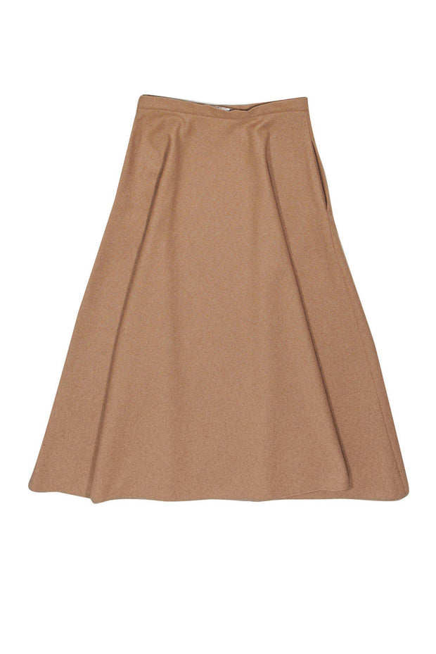 Current Boutique-Max Mara - Tan Wool Maxi Skirt Sz 4