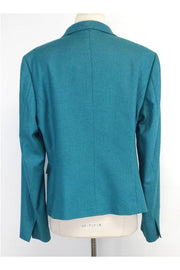 Current Boutique-Max Mara - Teal Silk & Cashmere Jacket Sz XL