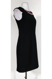 Current Boutique-McGinn - Black Shift w/ Jeweled Neck Dress Sz 4