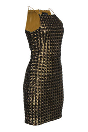 Current Boutique-Mestiza - Gold Sequin Sleeveless Sheath Dress Sz 0