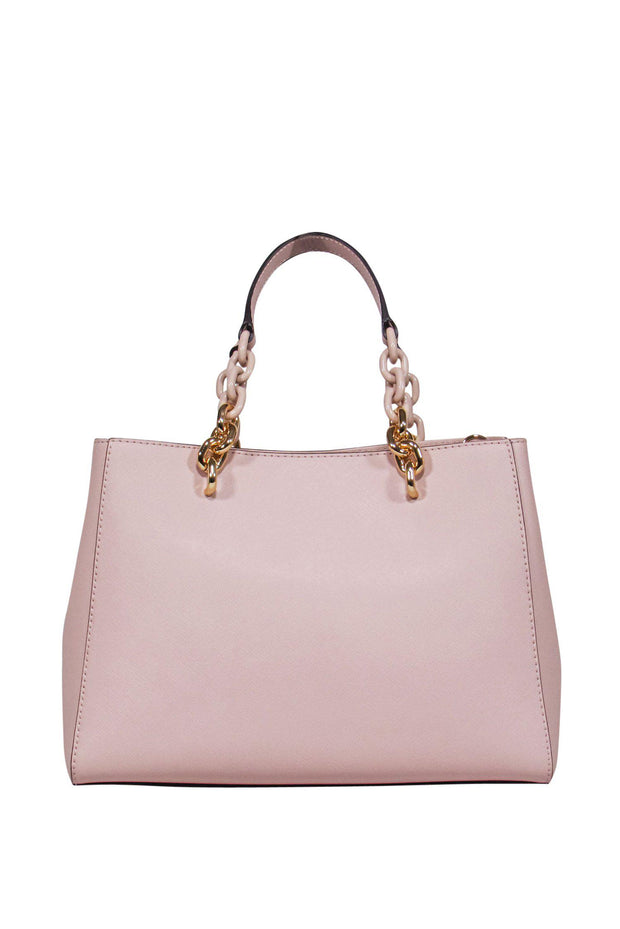 Current Boutique-Michael Kors - Baby Pink Leather Convertible Satchel w/ Chain Handles