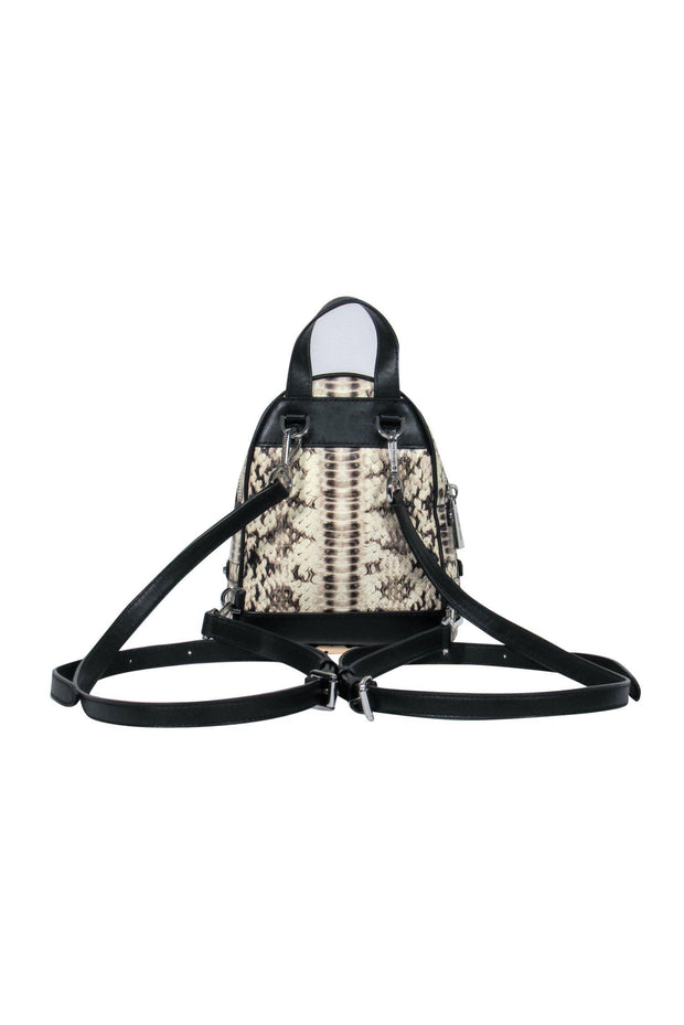 Current Boutique-Michael Kors - Beige Snakeskin Embossed Mini Backpack