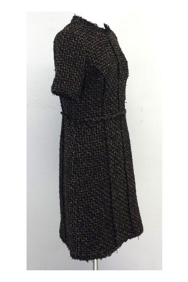 Current Boutique-Michael Kors - Black & Gold Wool Short Sleeve Dress Sz 8