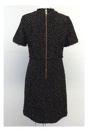 Current Boutique-Michael Kors - Black & Gold Wool Short Sleeve Dress Sz 8