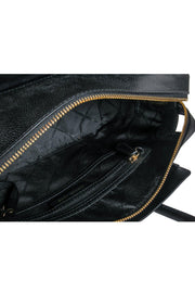 Current Boutique-Michael Kors - Black Pebbled Leather Structured Convertible Satchel