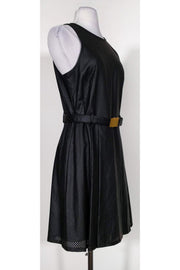 Current Boutique-Michael Kors - Black Perforated Fit & Flare Dress Sz 6