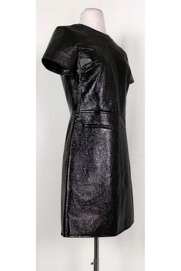 Current Boutique-Michael Kors - Black Vinyl Sheath Dress Sz 2