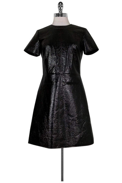 Current Boutique-Michael Kors - Black Vinyl Sheath Dress Sz 2