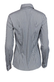 Current Boutique-Michael Kors - Black, White & Gray Checkered Button-Up Sz 2