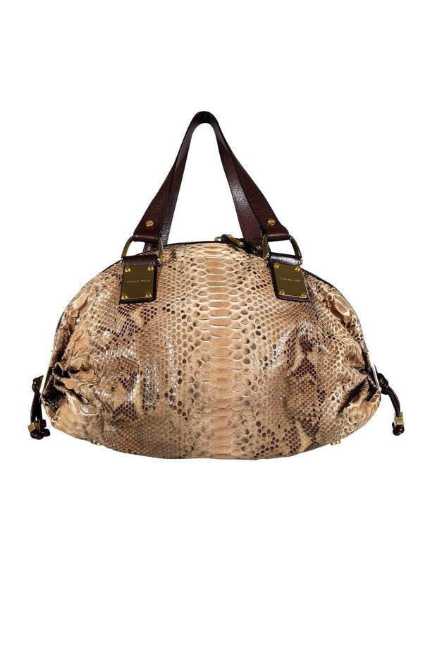 BF105 - Classic Leather Bags With Snake Print Detail | Conti Moda