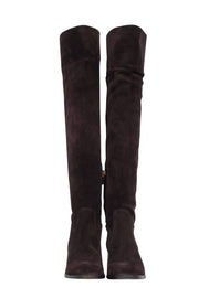 Current Boutique-Michael Kors - Brown Suede Over-the-Knee Heeled Boots Sz 7