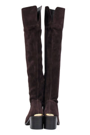 Current Boutique-Michael Kors - Brown Suede Over-the-Knee Heeled Boots Sz 7