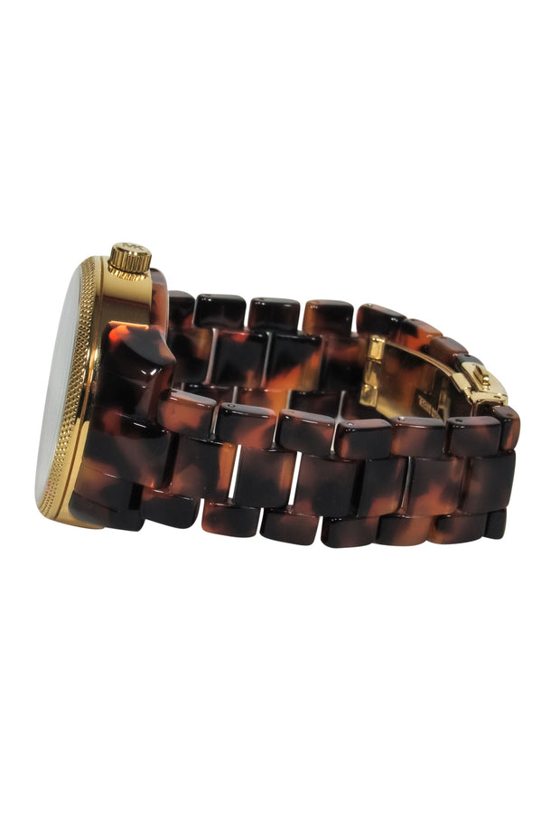 Michael Kors Yellow Gold Plated Stainless Steel Tortoise Twist Chain Link  MK4279 Womens Wristwatch 35 mm Michael Kors  TLC
