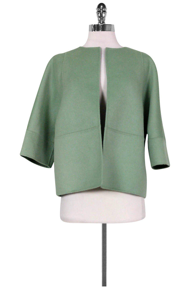 Current Boutique-Michael Kors - Celadon Green Open Cropped Jacket Sz 8