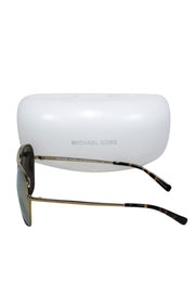 Current Boutique-Michael Kors - Gold Reflective Aviator Sunglasses w/ Tortoise Shell Trim